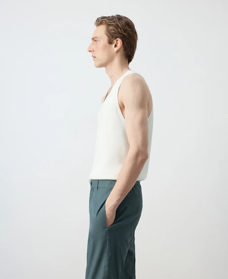 Mango Men's Slim-Fit Cotton Tank Top