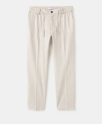Mango Men's Striped Slim-Fit Linen Pants