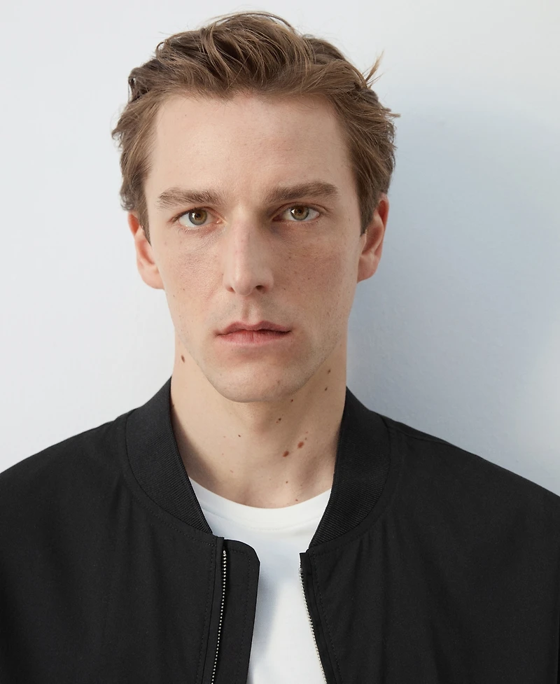 Mango Men's Straight Lyocell Bomber Jacket