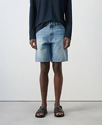 Mango Men's Straight-Fit Denim 8.86" Bermuda Shorts