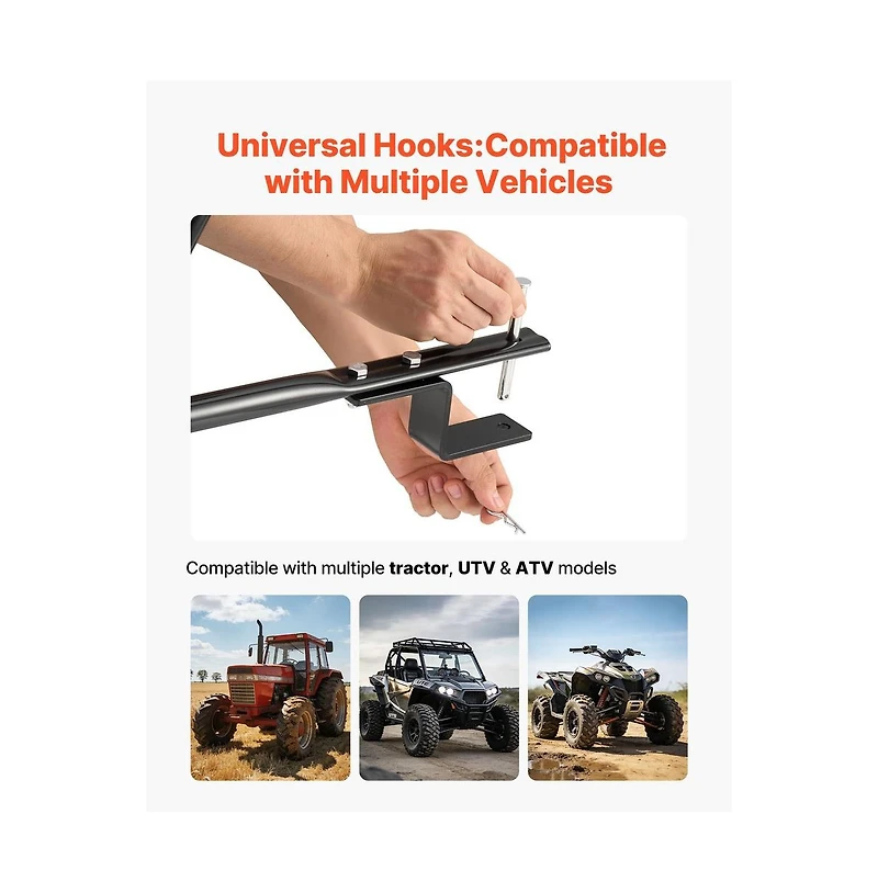 Sugift Tow-Behind Spreader 9.8 feet Spreading Width Broadcast Spreader with 10" All-Terrain Tires