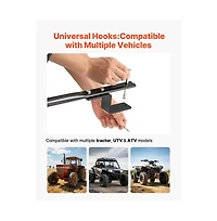 Sugift Tow-Behind Spreader 9.8 feet Spreading Width Broadcast Spreader with 10" All-Terrain Tires