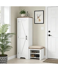 Clihome 47.2" Freestanding Storage Cabinet Living Room Display Cabinet with Adjustable Shelves