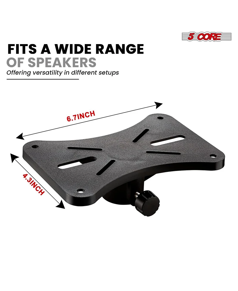 5 core Speaker Stands Pair Adjustable 54 Inch Tripod 132 lbs Capacity 35mm Mount for Dj Pa Use