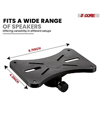 5 core Speaker Stands Pair Adjustable 54 Inch Tripod 132 lbs Capacity 35mm Mount for Dj Pa Use
