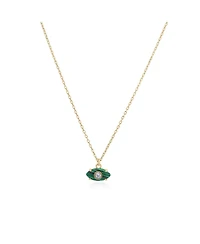 The Lovery Malachite Evil Eye Necklace 14K