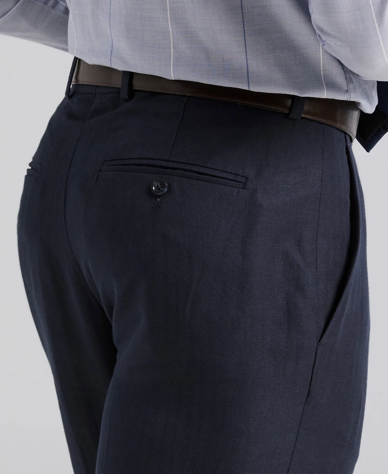 Perry Ellis Men's Classic-Fit Linen Blend Herringbone Pants