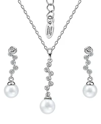 Christian Siriano New York 2Pc. Fine Silver-Plated Bubble Linear Post Earrings and Bubble Linear Pendant Necklace Set