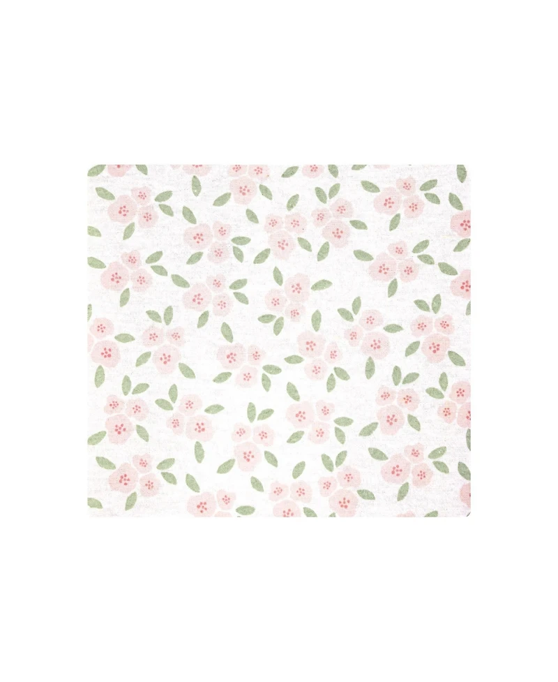 Hudson Baby Girl Cotton Poly Flannel Receiving Blankets Bundle 7-Pack, Sweet Little Floral, One Size