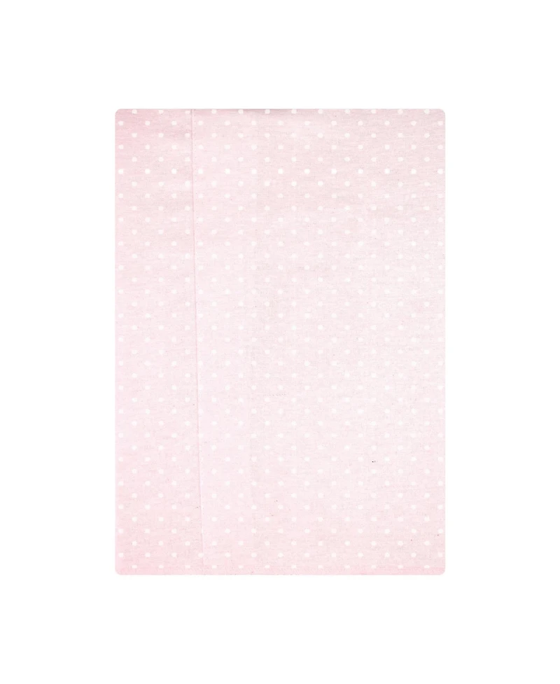 Hudson Baby Girl Cotton Poly Flannel Burp Cloths -Pack, Pink Primrose