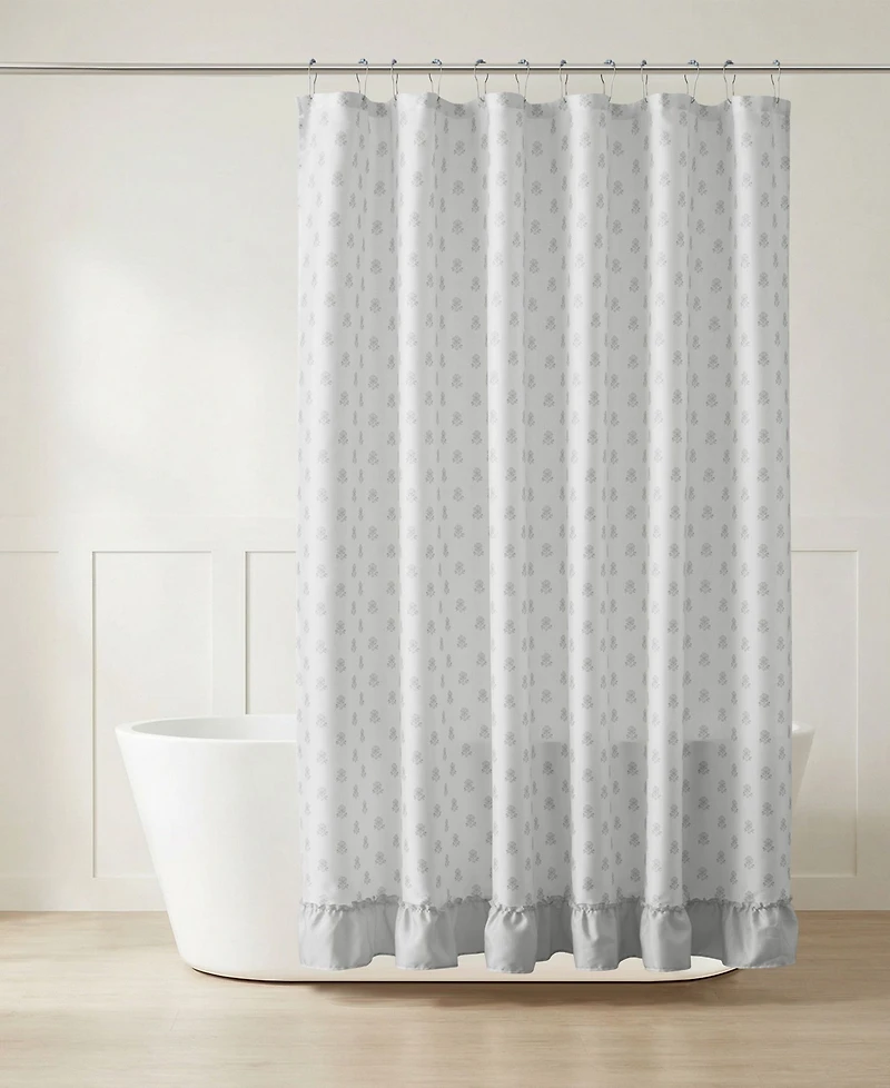 Intelligent Design Savanna Floral Ruffle 13-Pc. Shower Curtain Set
