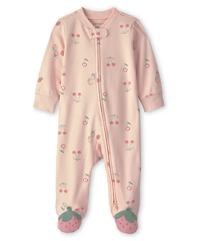 Carter's Baby Girl's Strawberry Snug Fit Sleep & Play