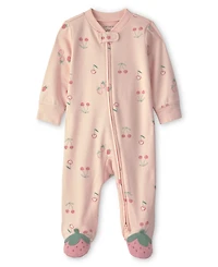 Carter's Baby Girl's Strawberry Snug Fit Sleep & Play