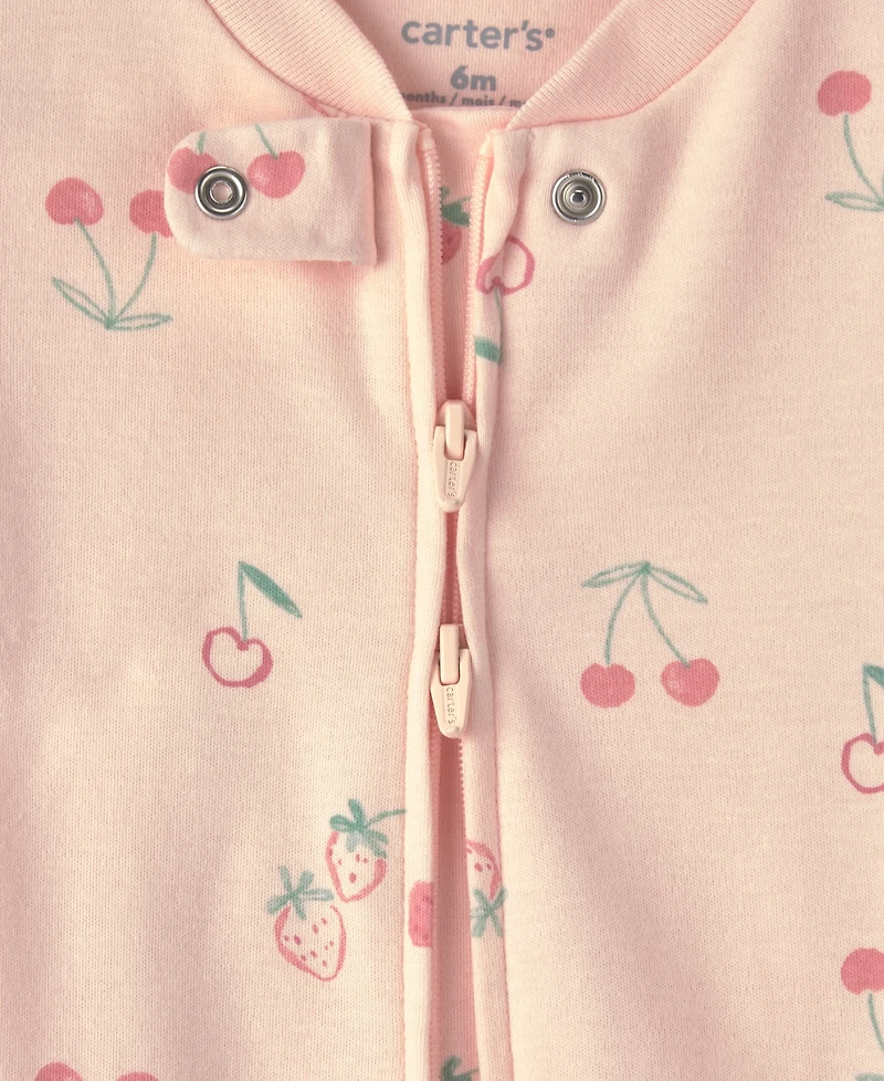 Carter's Baby Girl's Strawberry Snug Fit Sleep & Play