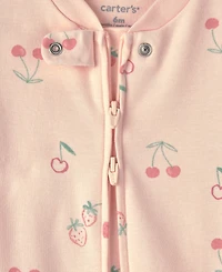 Carter's Baby Girl's Strawberry Snug Fit Sleep & Play