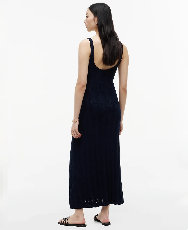 Tommy Hilfiger Women's Cotton Cable Pointelle Maxi Dress