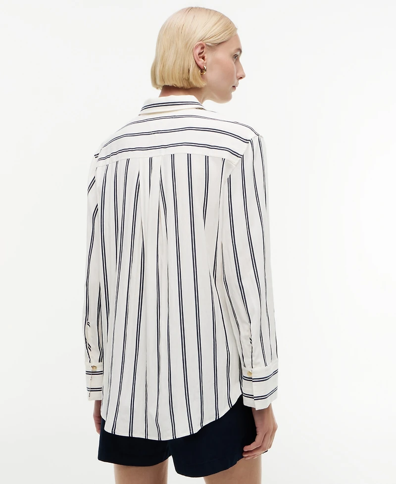Tommy Hilfiger Women's Linen Nautical Stripe Shirt
