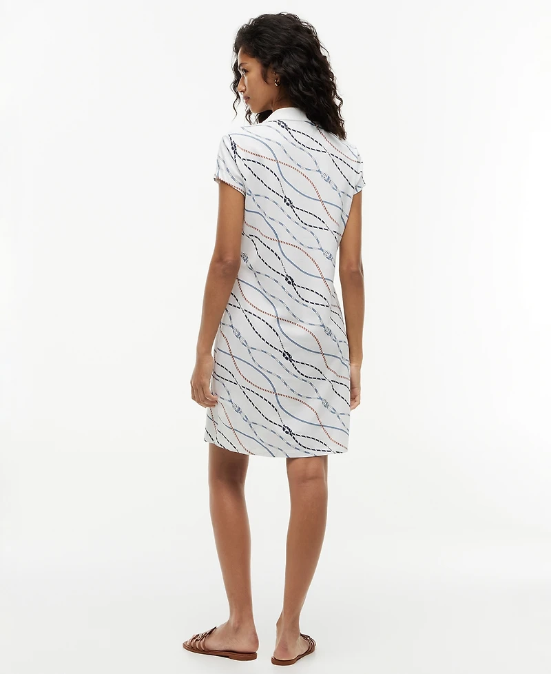 Tommy Hilfiger Women's Cotton-Blend Short-Sleeve Polo Dress