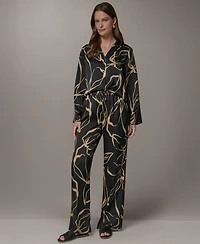Donna Karan New York Petite Printed Wide-Leg Pants