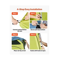 Sugift Camping Shower Tent 1 Room Portable Privacy Tent Changing Room with Ground Stakes