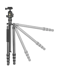 Vanguard Vesta Go 234CB 4-Section Carbon Fiber Travel Tripod with Veo Bh-50 Ball Head
