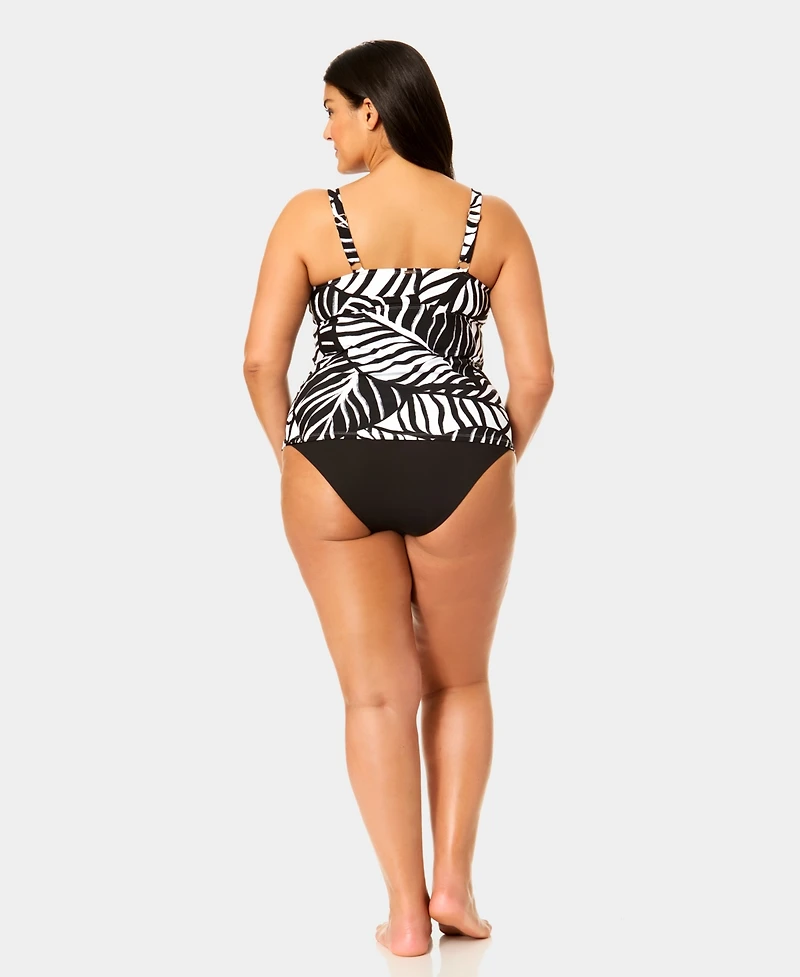 Anne Cole Plus Shirred Tankini Top