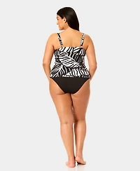Anne Cole Plus Shirred Tankini Top