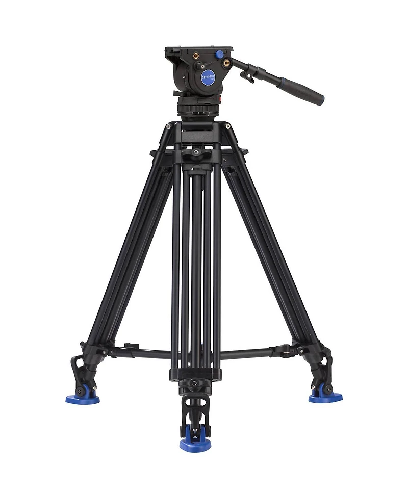 Benro BV4 Pro 3-Section Aluminum Video Tripod, Bundle with Dl-08 Dolly