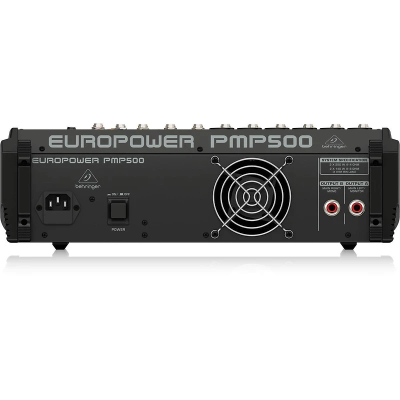 Behringer Europower PMP500 500W 12-Channel Powered Mixer with Klark Teknik Multi-fx Proces sor, Compressors, Fbq Feedback Detection System