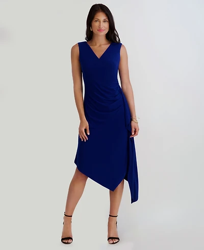 kensie Women's Asymmetrical Midi Dress