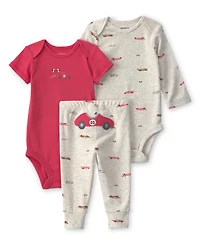 Carter's Baby Boy's Race Car Bodysuit & Pant 3-Piece Set