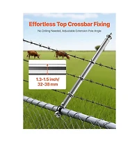 Sugift Chain Link Fence Extensions 18 Packs 27.4" Extension Height