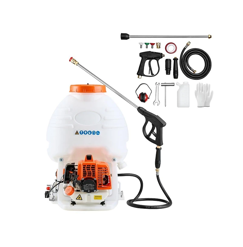 Sugift Gas Powered Backpack Sprayer 26.5CC 0.9HP Engine Garden Sprayer with 5 Gallon Tank