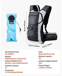 Mecale 15L Insulated Hydration Backpack with 3L Water Bladder