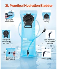 Mecale 15L Insulated Hydration Backpack with 3L Water Bladder