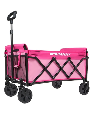 ECHTPeak Lightweight Folding Wagon, with Cup Holders, Portable Grocery Cart, 360lbs Capacity, for Sporting Events, Garden, Shopping