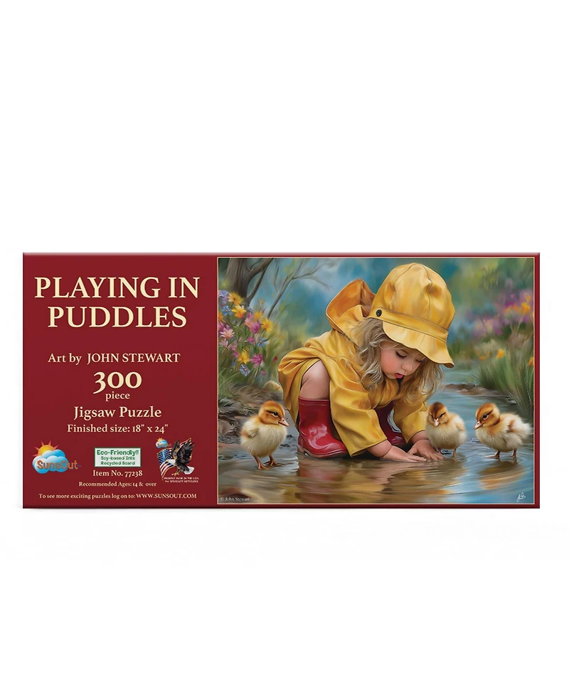 SunsOut Playing in puddles 300 piece Jigsaw Puzzle for Adults