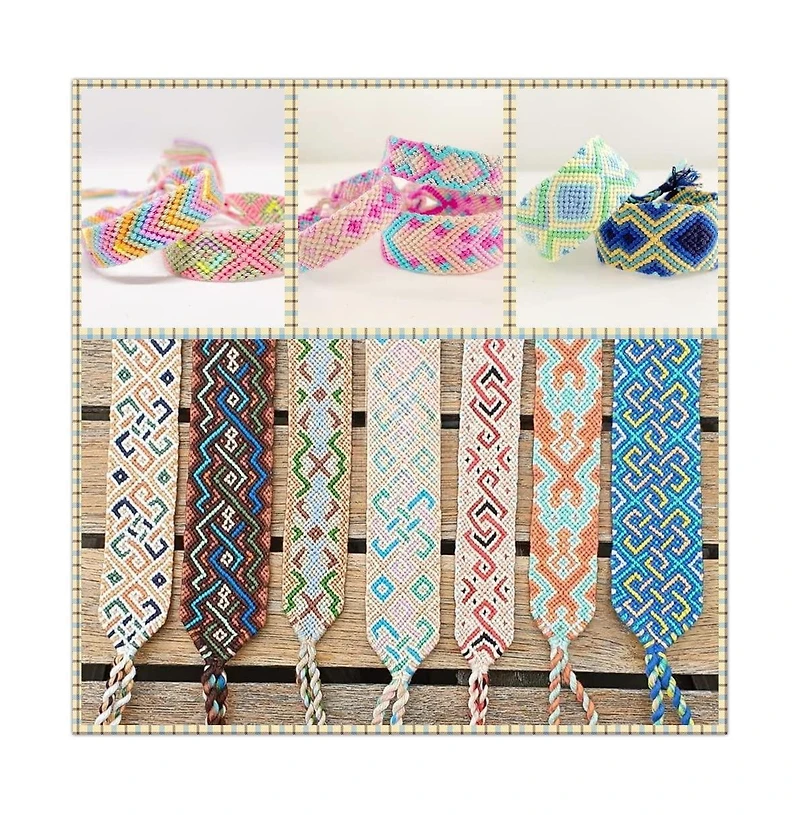 Gnuadz Friendship Bracelet String Kit Embroidery Floss Beads Tools