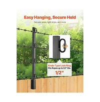 Sugift Fence Post Extender 8 Packs 23.8 inche Barbed Wire Arm