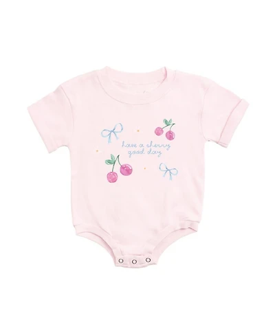 Sweet Wink Baby Girls Cherry Good Day Short Sleeve Romper