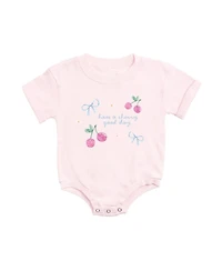 Sweet Wink Baby Girls Cherry Good Day Short Sleeve Romper