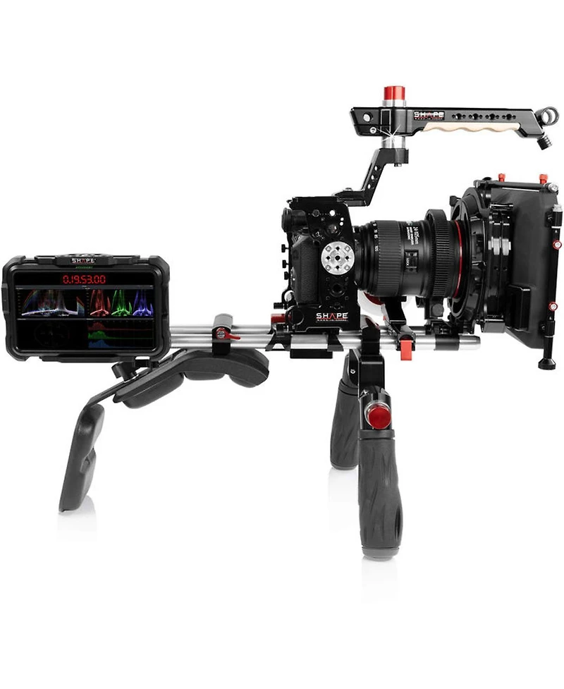 Shape Cage for Atomos Shinobi Monitor, Includes 15mm Lw Clamp, Swivel 15mm Rod Clamp and 15mm 6" Rod