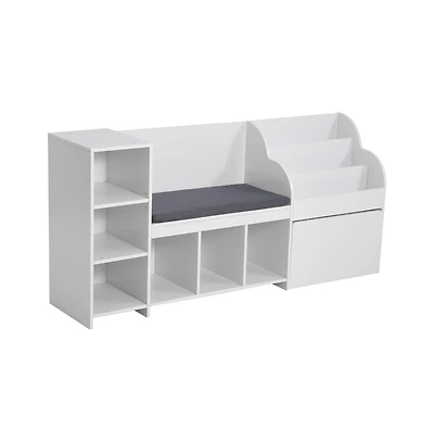 Sugift Kids Reading Nook Storage Bench Bookshelf Toy Organizer