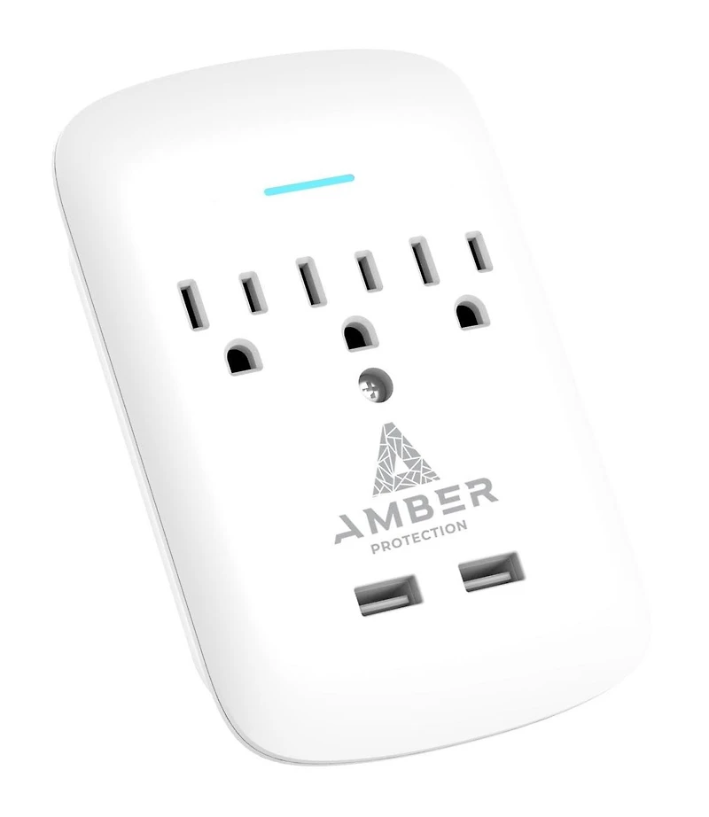 Amber Protection 3 Outlet Surge Surge Protector 2024