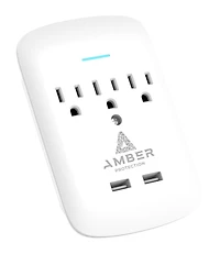 Amber Protection 3 Outlet Surge Surge Protector 2024