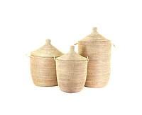 Mbare, Dou Lid Storage Basket Monochrome