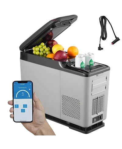 Mecale 15 Liter Car Armrest Refrigerator 12V Portable Single Zone Freezer