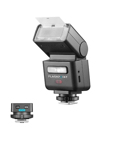 Flashpoint iT32 Compact R2 Ttl Mini Camera Flash with Detachable Magnetic X5-o Interchangeable H ot Shoe Module and Wireless Trigger