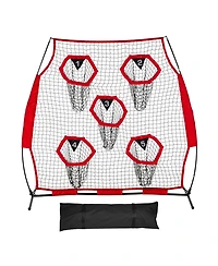 Mecale 6 x 6 Ft Football Trainer Throwing Net with Carry Case