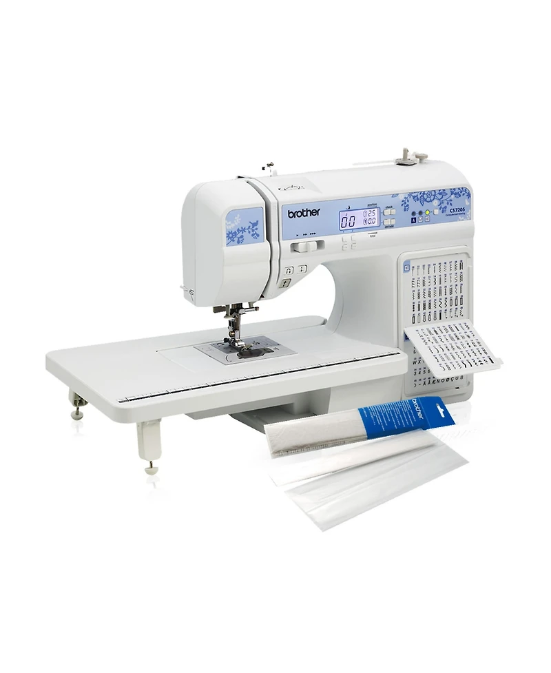 Brother CS7205 Computerized Sewing Machine with Wide Table and Stabilizer Roll